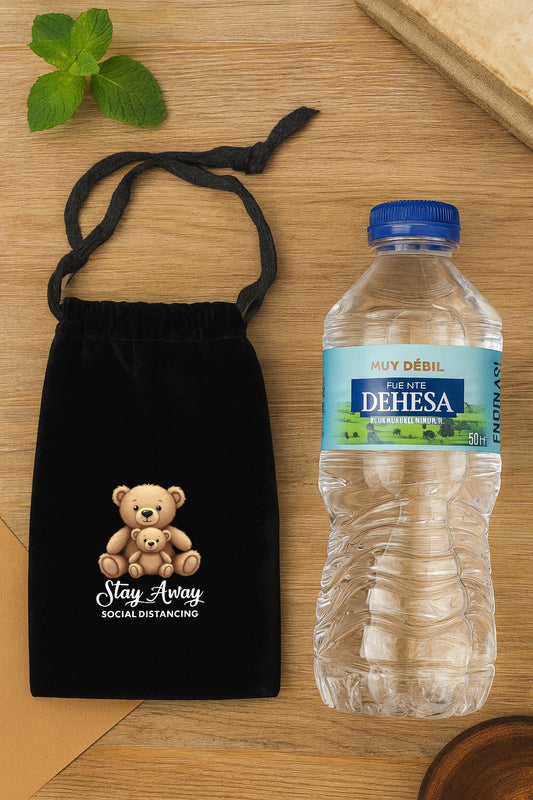 Bolso de terciopelo con cordon 19,5x10,9