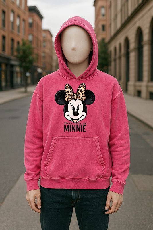 Sudadera con capucha lavada en rojo rosa