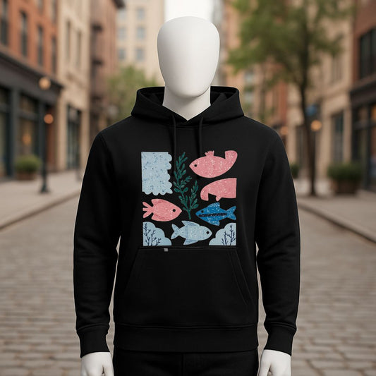 Sudadera negra con capucha