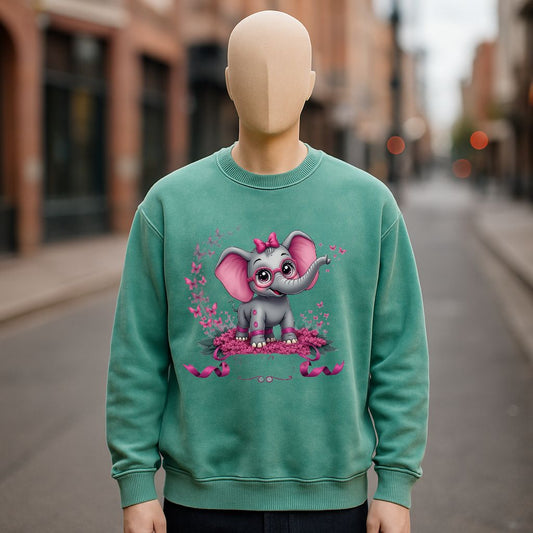 Sudadera verde lavada