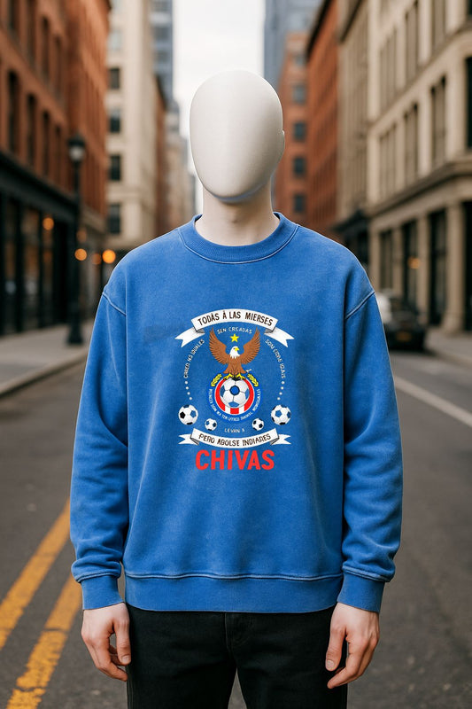 Sudadera azul Lavada