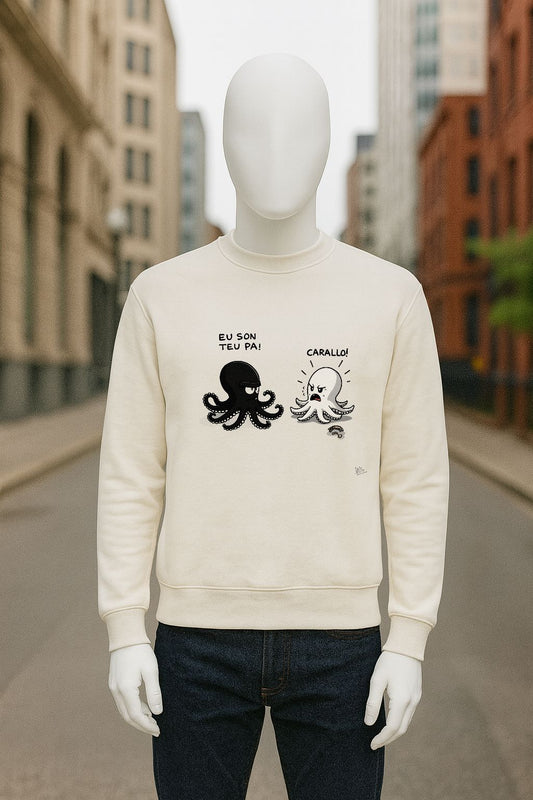 sudadera con dibujo BLANCO CREMA