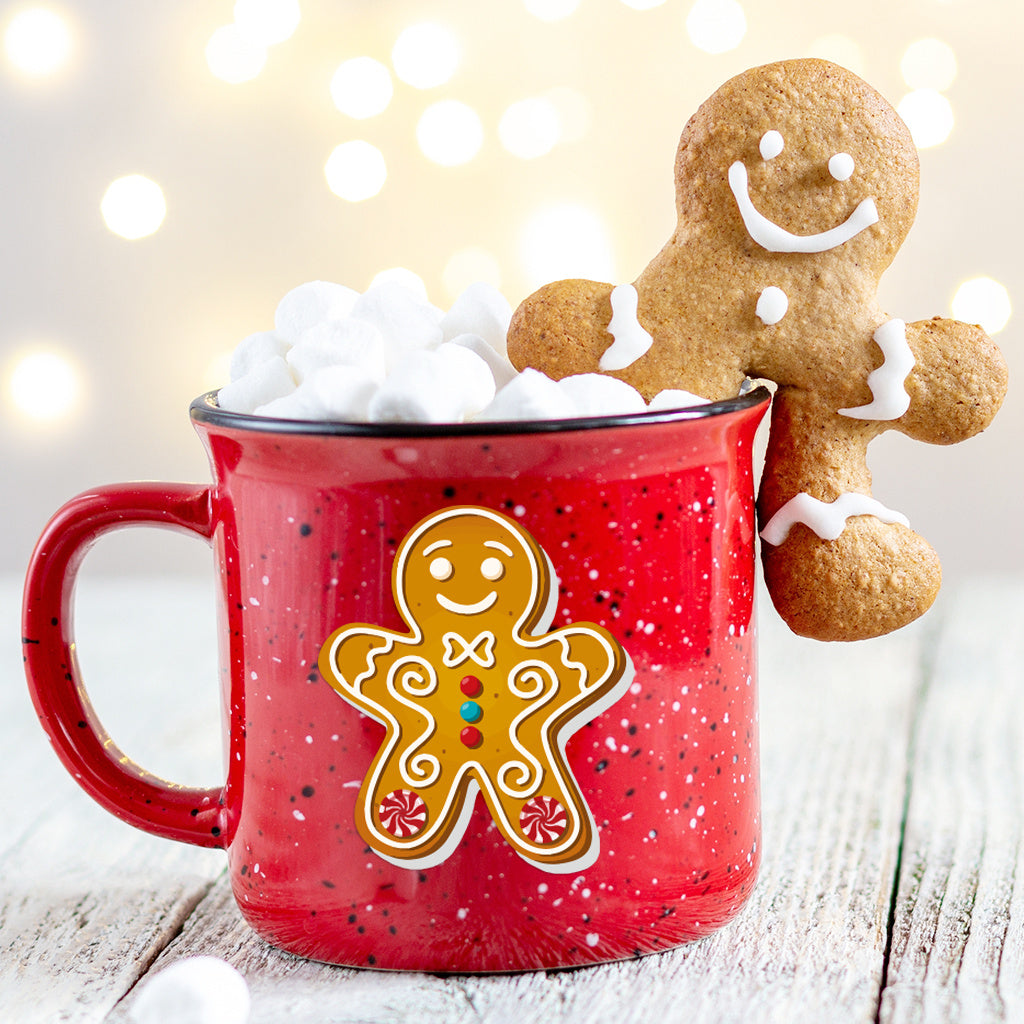 3套 圣诞节可爱姜饼人转移水晶标贴纸 适用于男孩女孩文具 水杯 笔记本装饰 咖啡杯装饰 自粘防水创意DIY UV DTF贴纸 增添节日欢乐氛围与生活趣味性