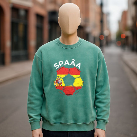 Sudadera verde lavada