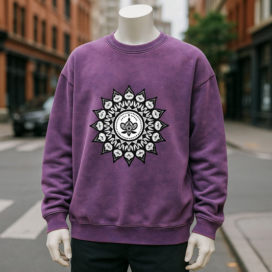 sudadera Púrpura lavado