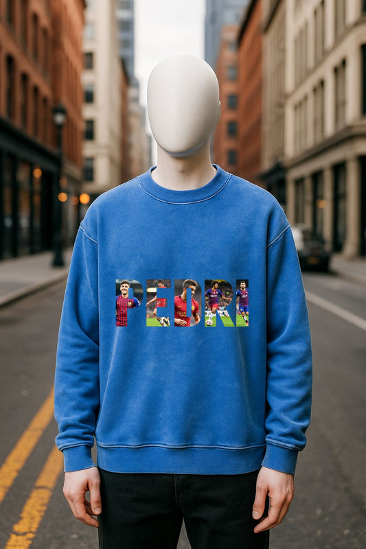 Sudadera azul Lavada