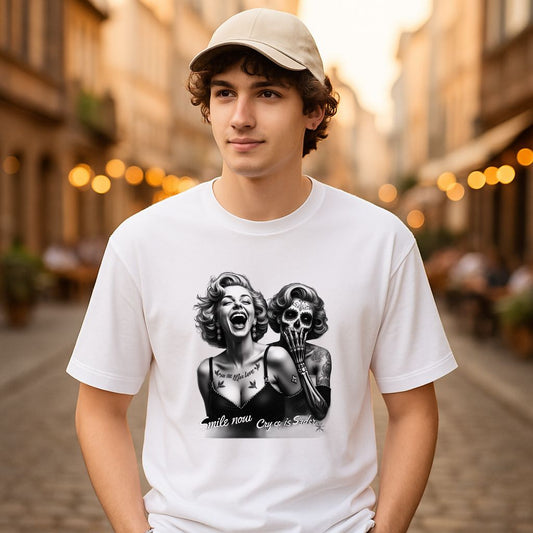 Camiseta dibujo blanca