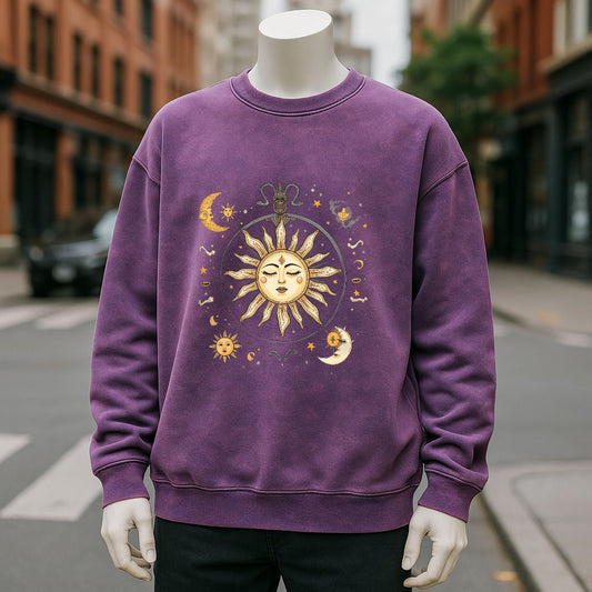 sudadera Púrpura lavado