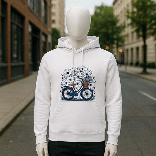 Sudadera con capucha blanca