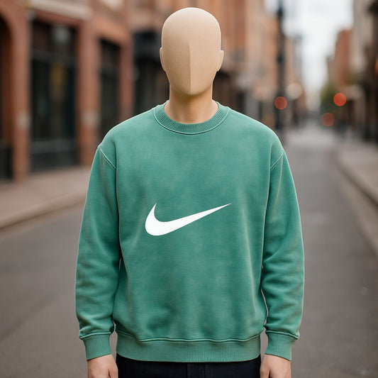 Sudadera verde lavada