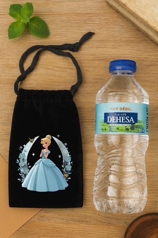 Bolso de terciopelo con cordon 19,5x10,9