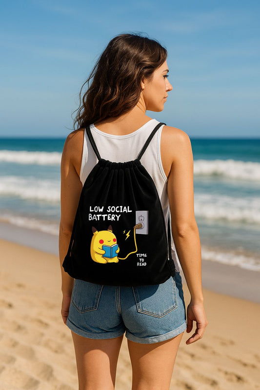 Mochila de terciopelo con cuerda 34x38