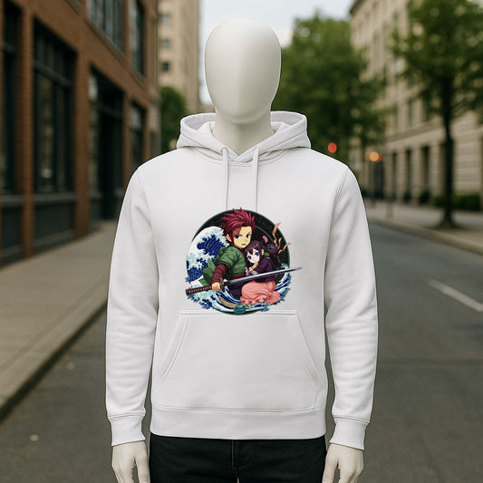 Sudadera con capucha blanca