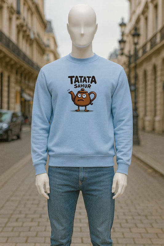 sudadera con dibujo AZUL