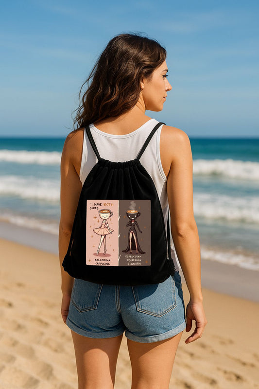 Mochila de terciopelo con cuerda 34x38