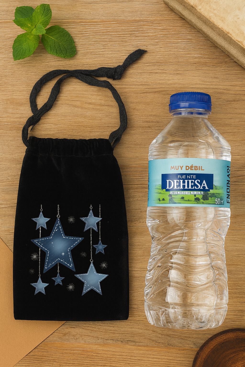 Bolso de terciopelo con cordon 19,5x10,9