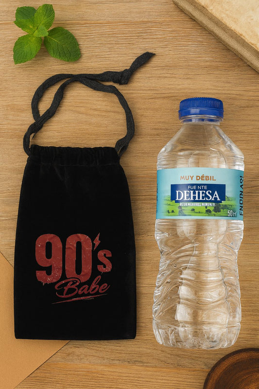 Bolso de terciopelo con cordon 19,5x10,9