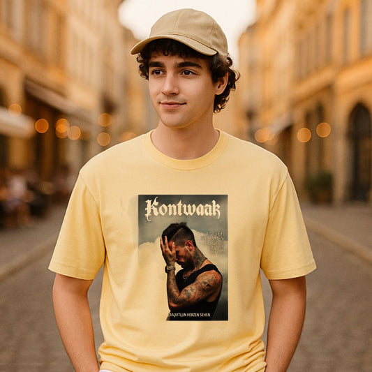 Camiseta dibujo beige