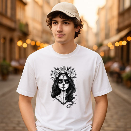 Camiseta dibujo blanca