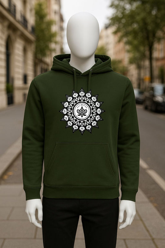 Sudadera con capucha verde oscuro