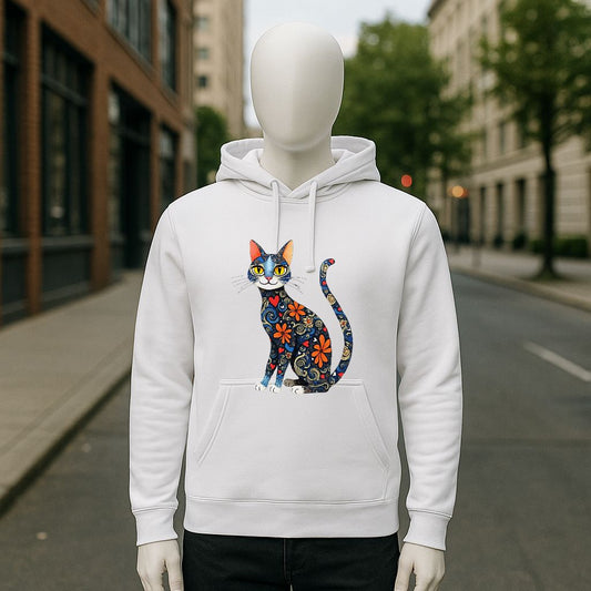 Sudadera con capucha blanca