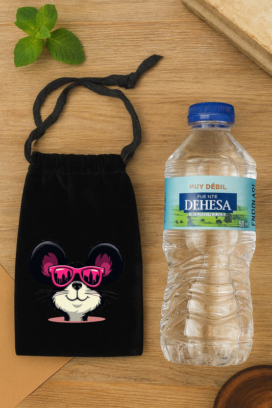 Bolso de terciopelo con cordon 19,5x10,9