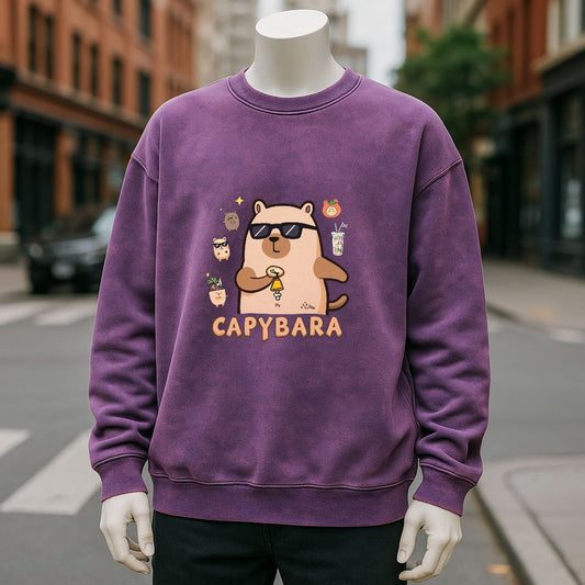 sudadera Púrpura lavado