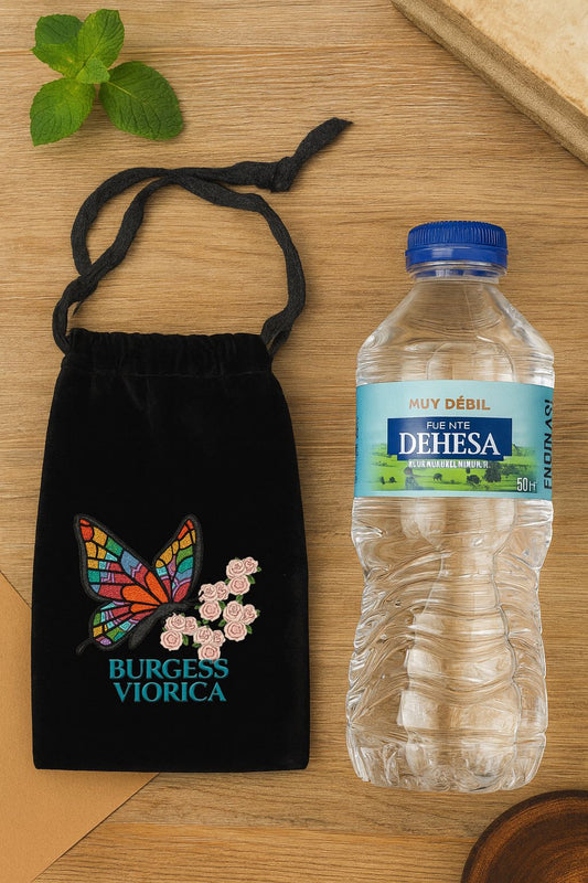 Bolso de terciopelo con cordon 19,5x10,9