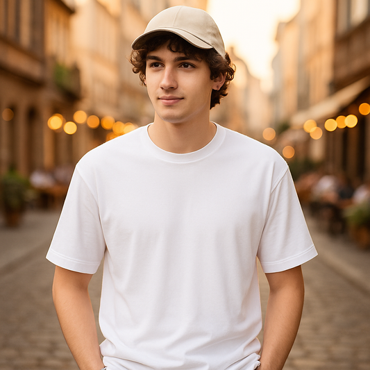Camiseta dibujo blanca hombre