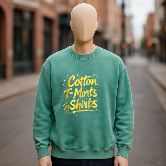 Sudadera verde lavada