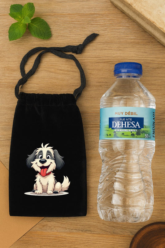 Bolso de terciopelo con cordon 19,5x10,9