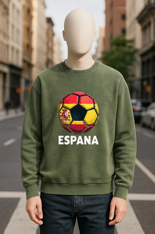 Sudadera verde militar lavada