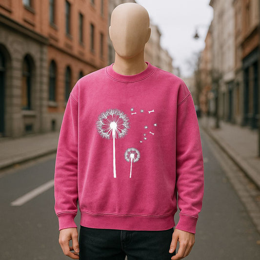sudadera con dibujo ROSA ROJA