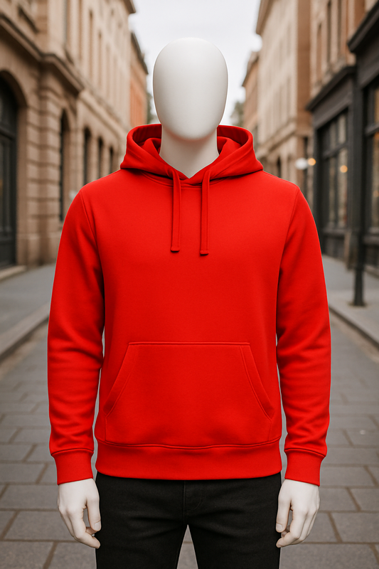 Sudadera roja con capucha