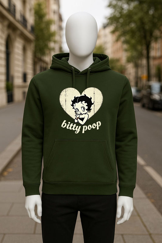 Sudadera con capucha verde oscuro