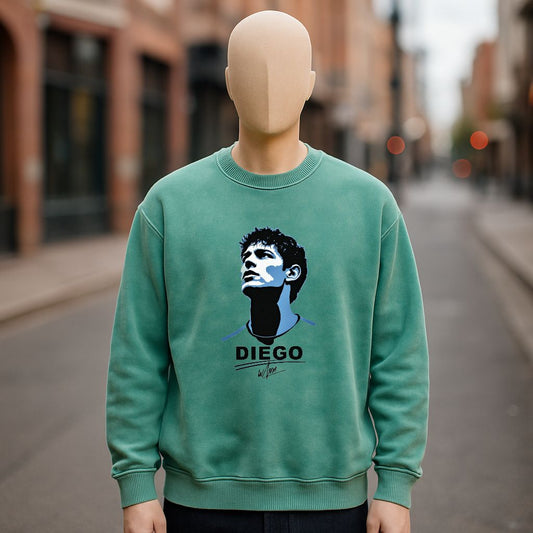 Sudadera verde lavada