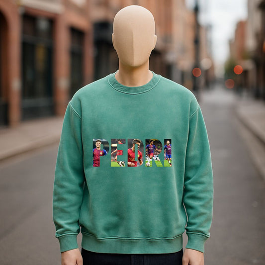 Sudadera verde lavada