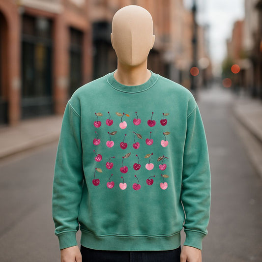 Sudadera verde lavada