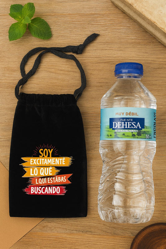 Bolso de terciopelo con cordon 19,5x10,9