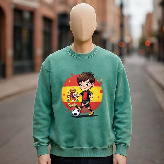 Sudadera verde lavada