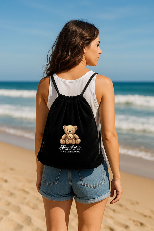 Mochila de terciopelo con cuerda 34x38