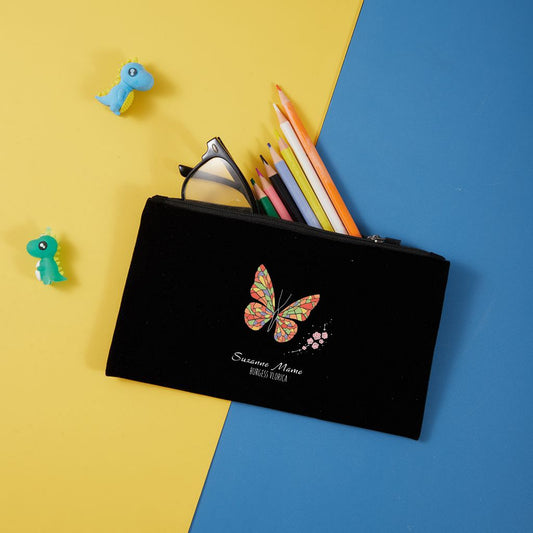 Neceser de terciopelo con cremallera 20,5x12,5