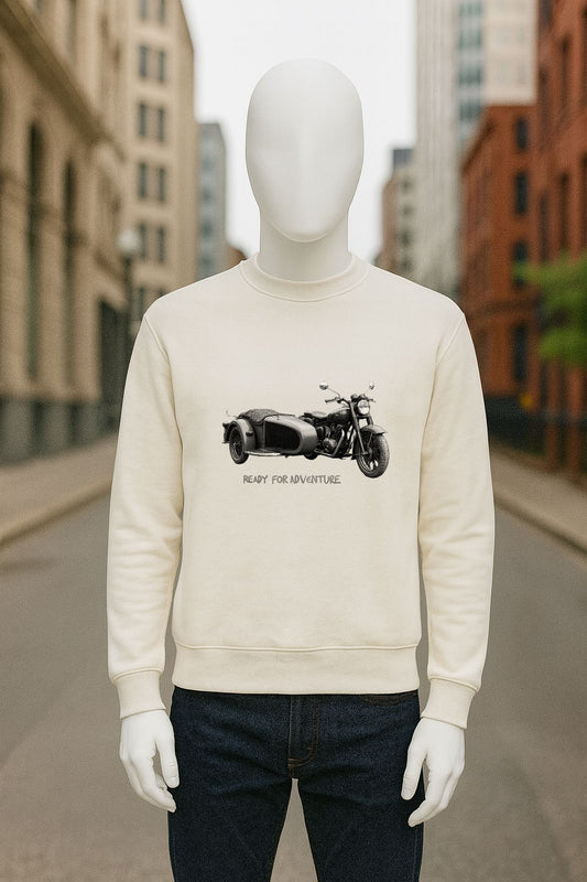 sudadera con dibujo BLANCO CREMA