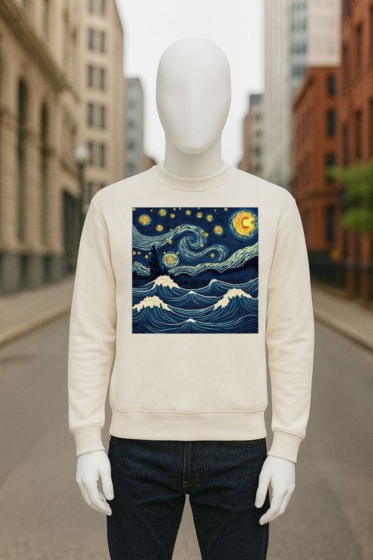 sudadera con dibujo BLANCO CREMA