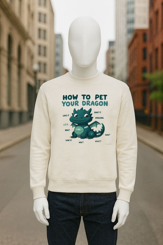 sudadera con dibujo BLANCO CREMA