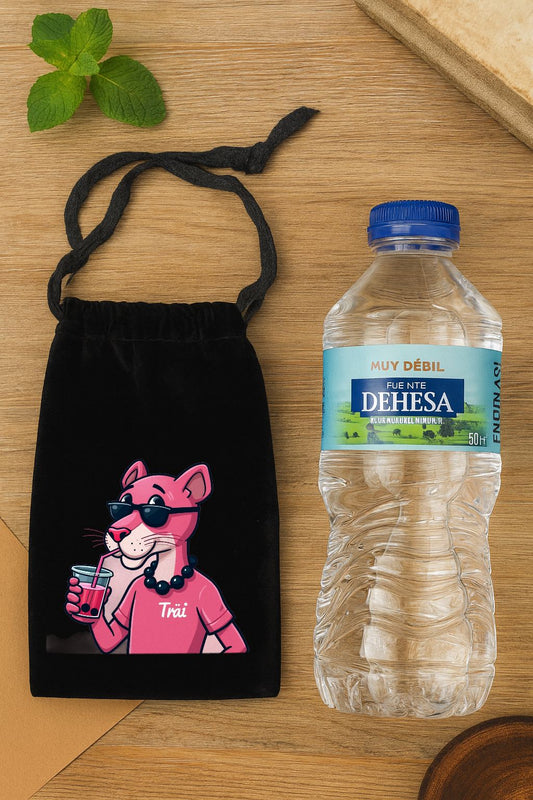 Bolso de terciopelo con cordon 19,5x10,9