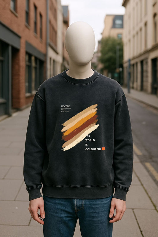 Sudadera negra lavada