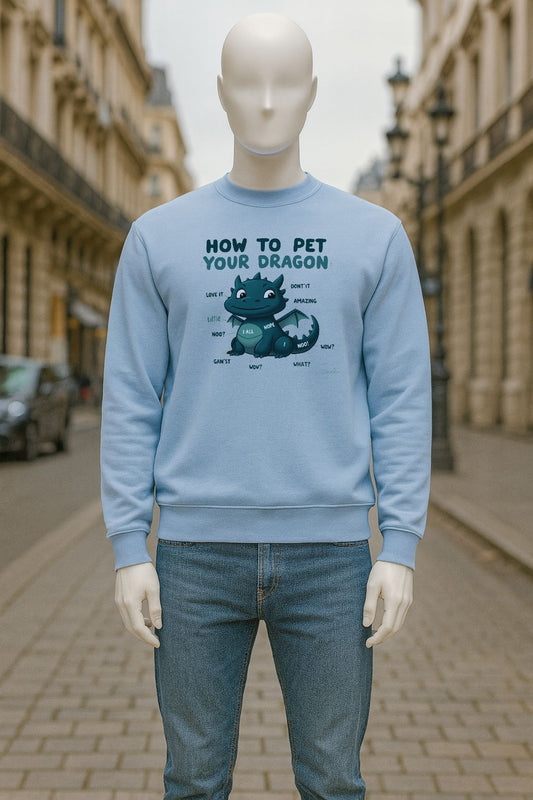 sudadera con dibujo AZUL