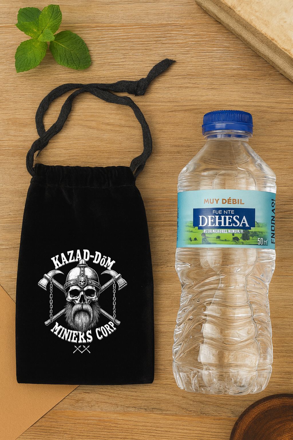 Bolso de terciopelo con cordon 19,5x10,9