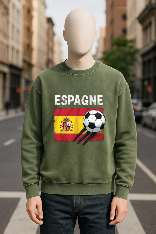 Sudadera verde militar lavada